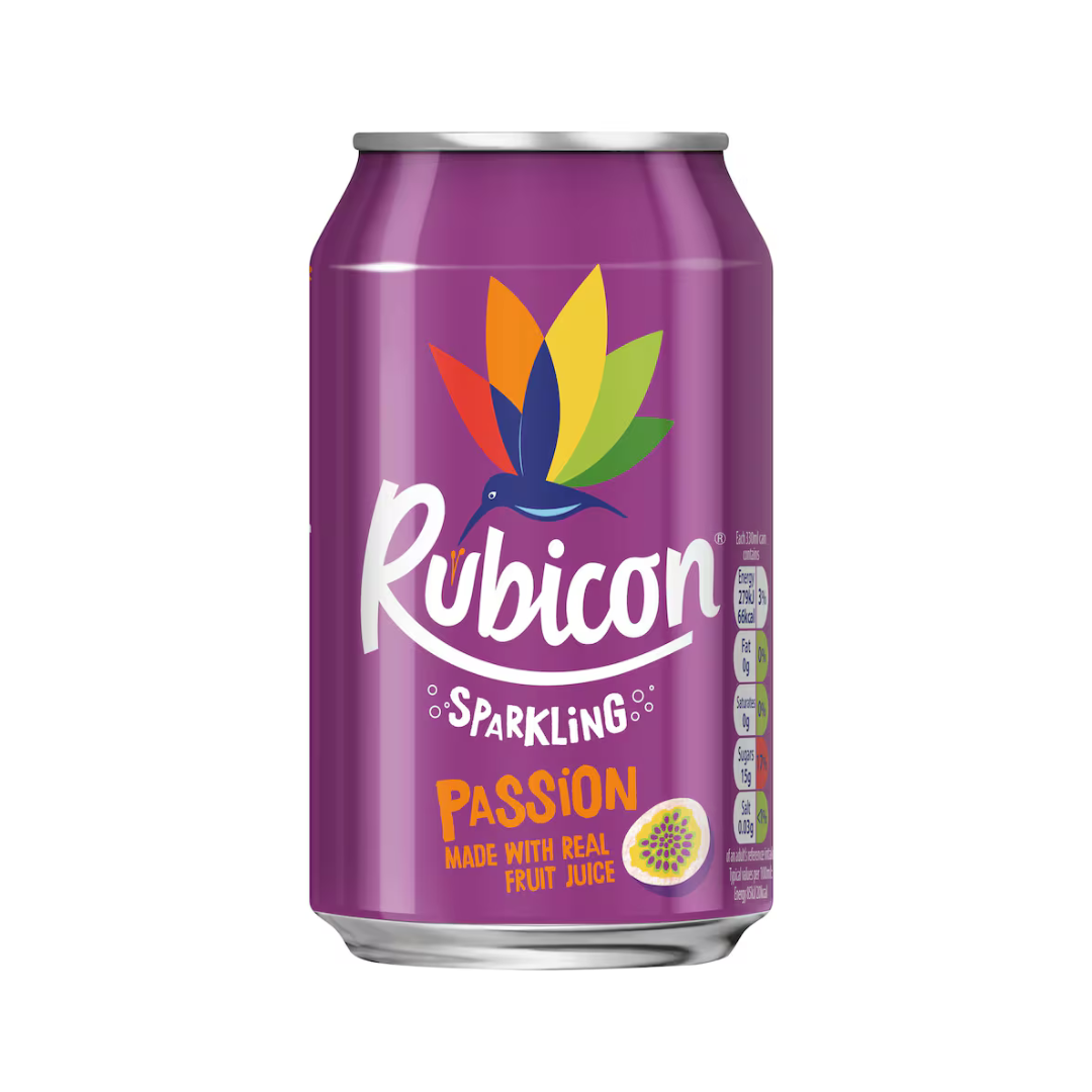 Barr Rubicon Passion Fruit Fizzy Drink Cans