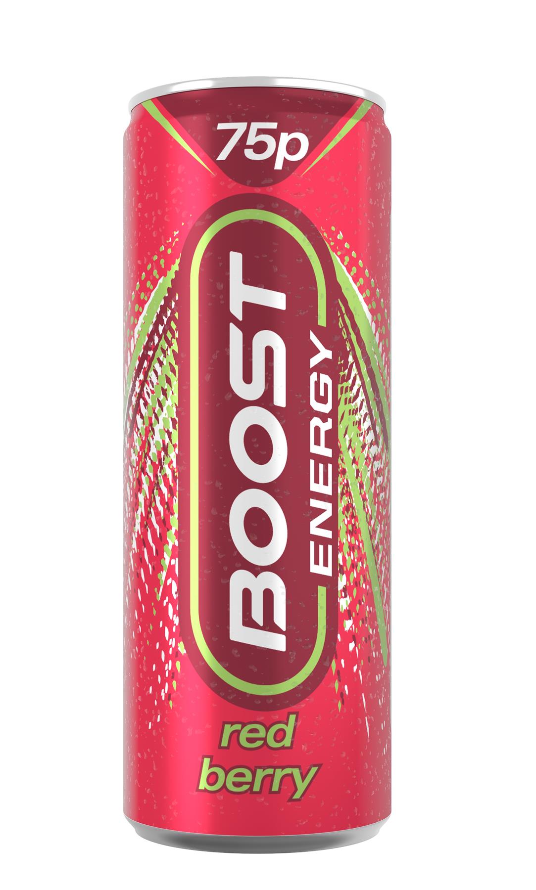 Boost Energy Red Berry Cans 